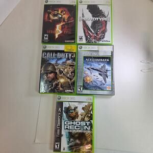 Xbox 360 Lot of 5 Games Shooter Action Adventure Bundle COD3 Res. Evil + more